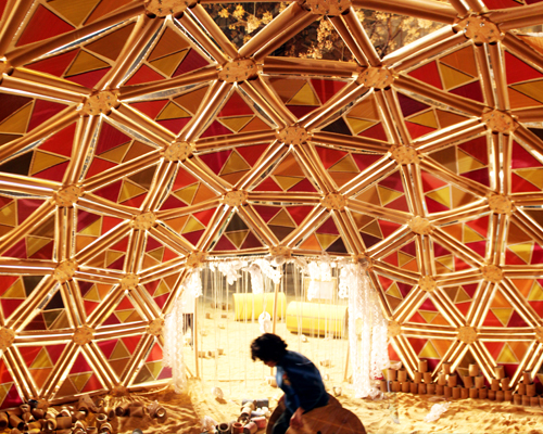 mixuro estudio de arquitectura constructs a communal geodesic dome