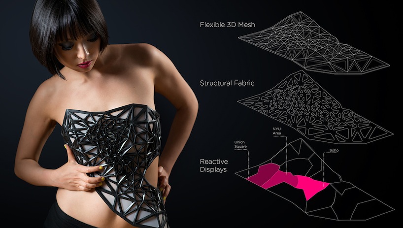 3D-printed corset makes the wearer more naked as smartphone data is shared