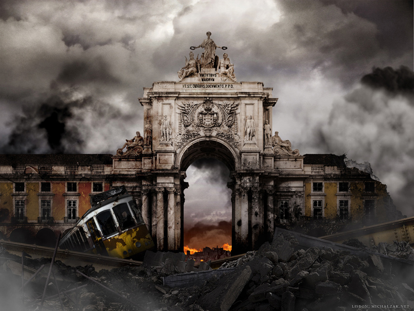 michal zak visualizes destroyed capital cities for the end of eternity