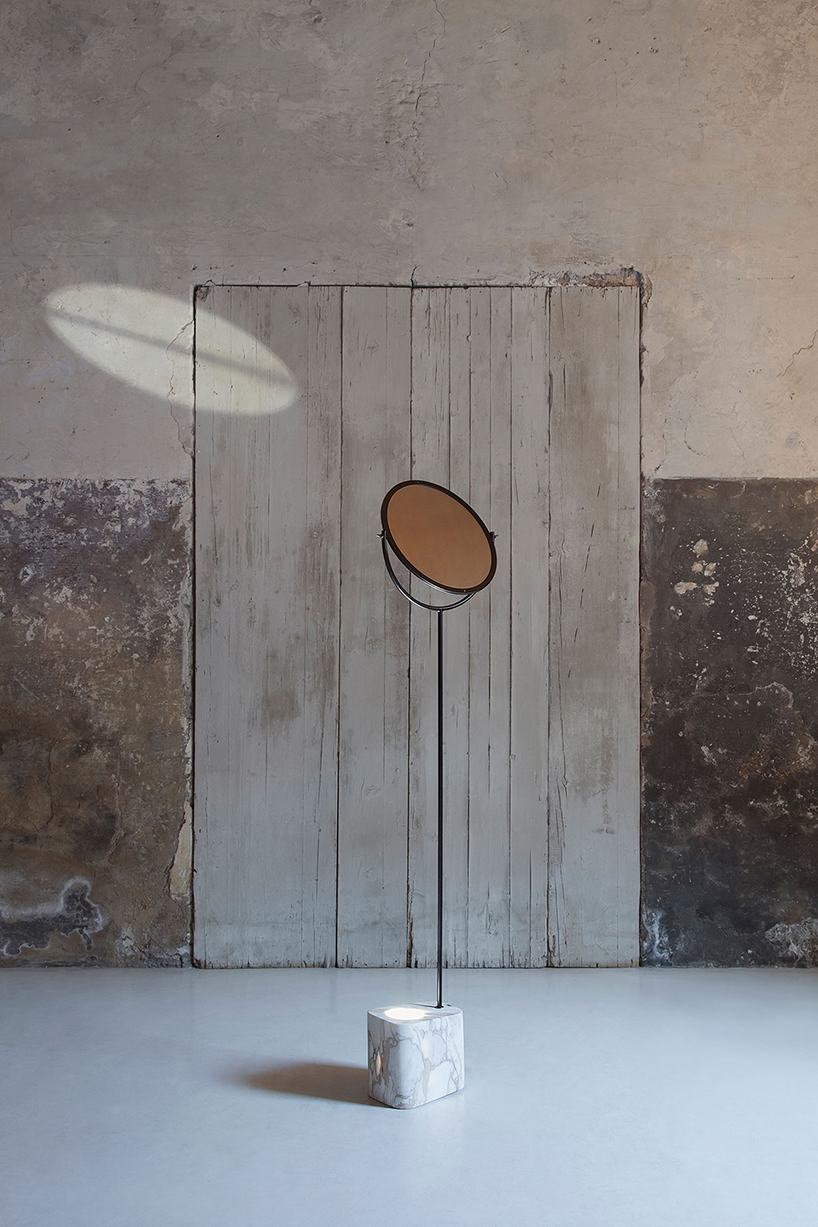 marco de masi designs a floor lamp inspired by the burning glasses of archimedes designboom