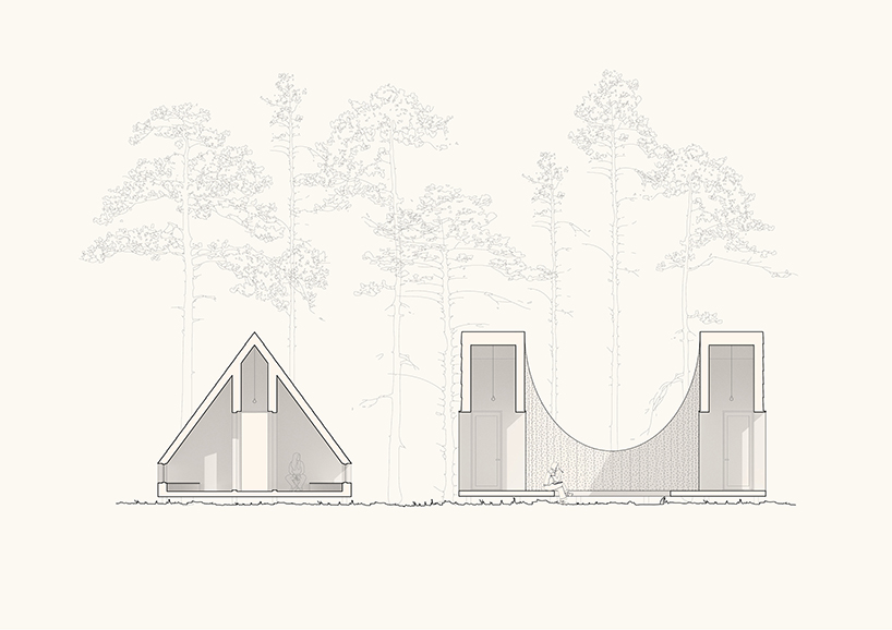 white arkitekter the beebreeders amber road trekking cabin competition latvia designboom