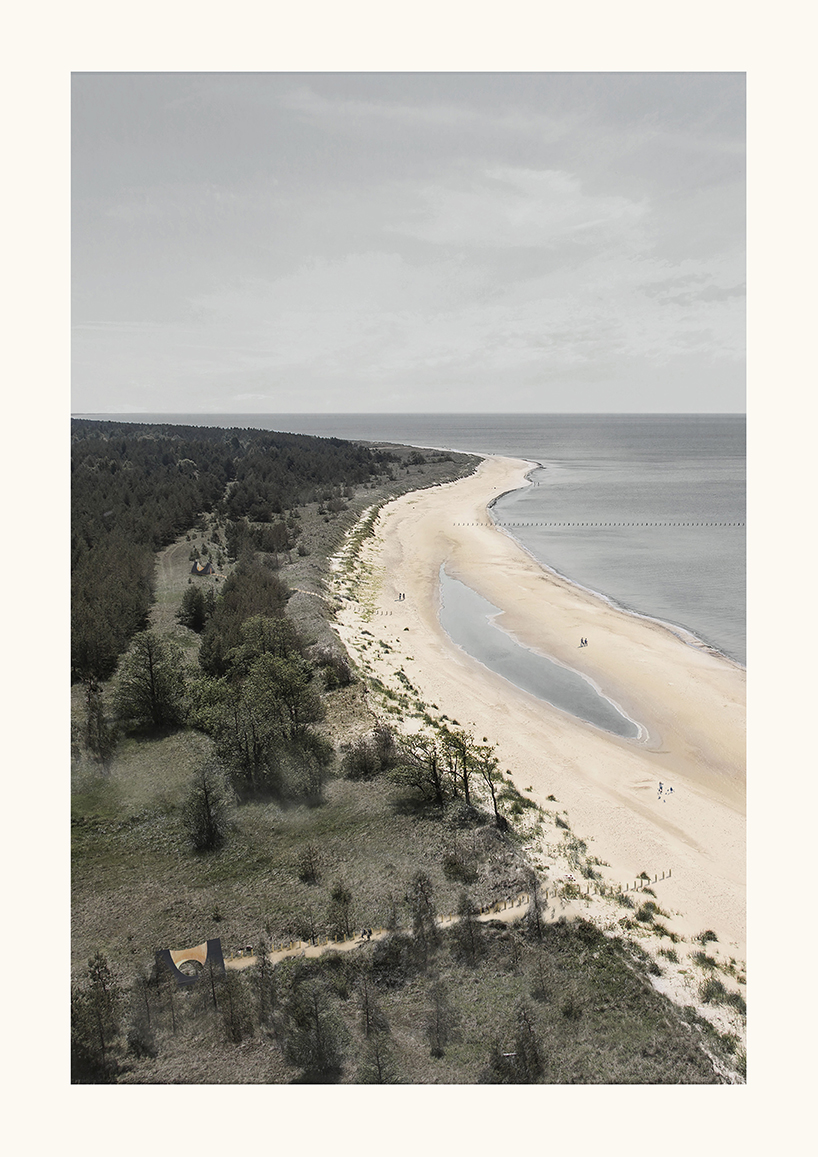 white arkitekter the beebreeders amber road trekking cabin competition latvia designboom