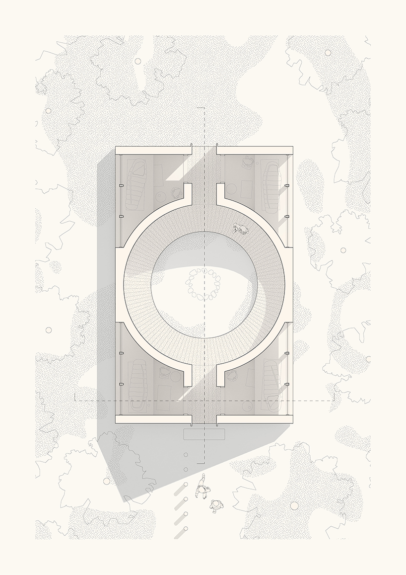 white arkitekter the beebreeders amber road trekking cabin competition latvia designboom