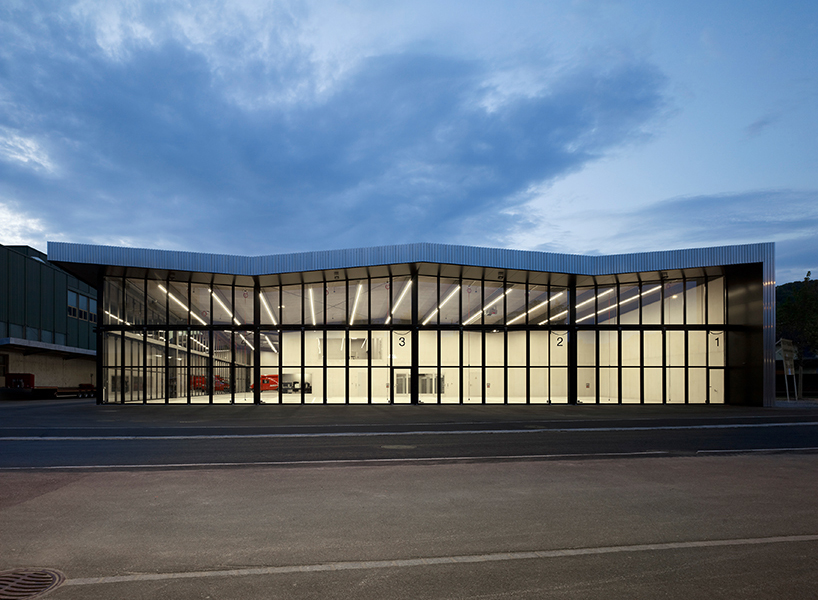 kit architects' fire station in switzerland rises as a cultivated industrial building