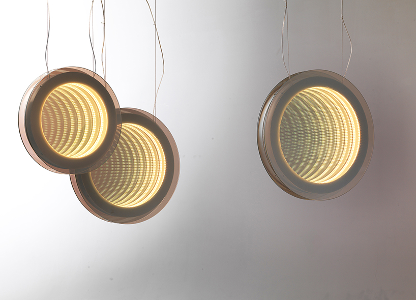 filippo mambretti sculpts optical lighting pieces for MOGG