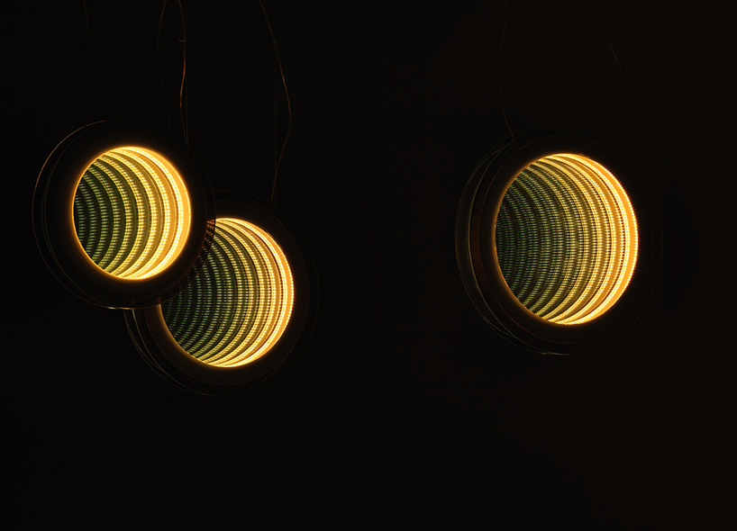 filippo mambretti sculpts optical lighting pieces for MOGG