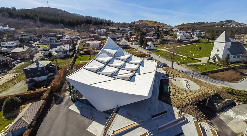 link architects designs heaven-reaching ålgård church in norway