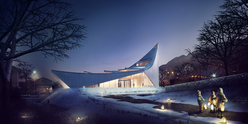 link architects designs heaven-reaching ålgård church in norway