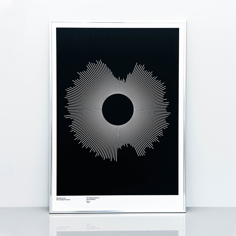 waveform visualizes your favourite song into a print of abstract shapes