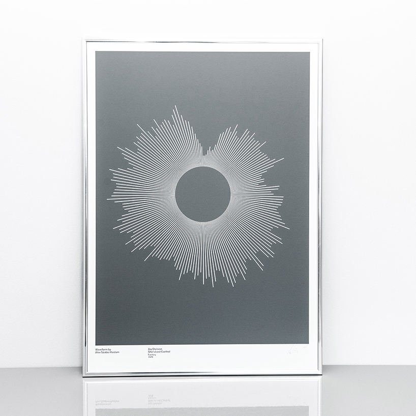 waveform visualizes your favourite song into a print of abstract shapes