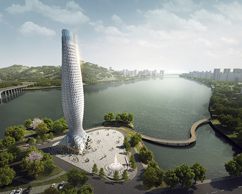 RMJM brightens riverside district in china with LED observation tower