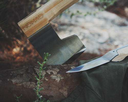 alexey pavo envisions nomad hatchet + knife for outdoor adventures