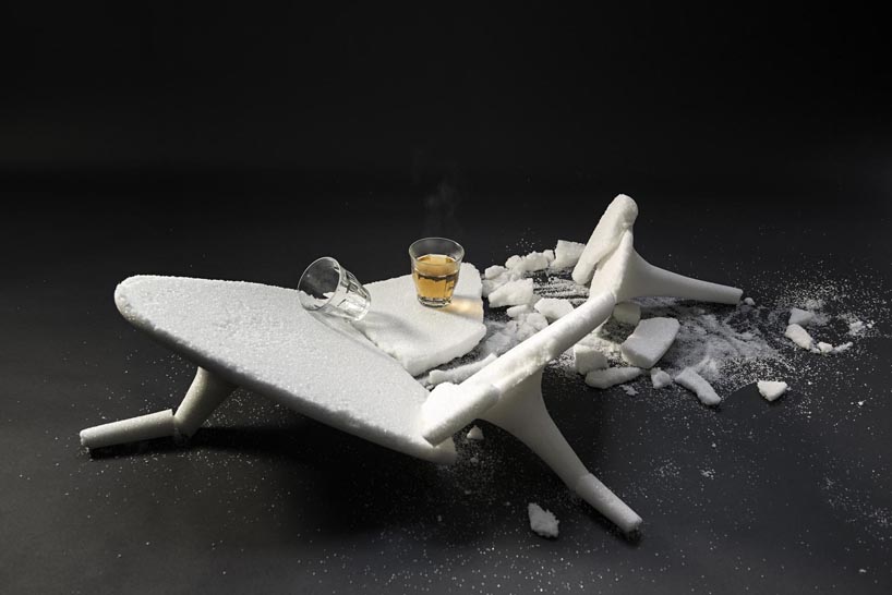 atelier 010 critiques consumer culture with crumbling tables of sugar - 1