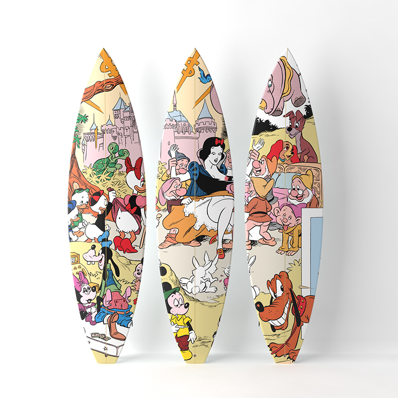 wally wood's 1967 'disneyland memorial orgy' reprinted on series of skateboards and surfboards