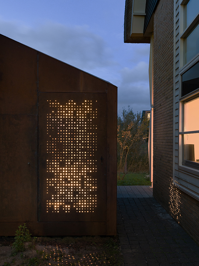 serge schoemaker builds a sculptural home studio of weathering steel in hoofddorp designboom