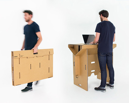refold cardboard standing desk changes the way you work