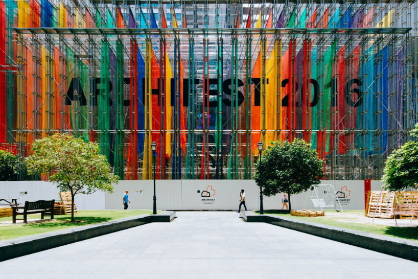 DP architects anchors singapore archifest around towering, technicolor pavilion - 1