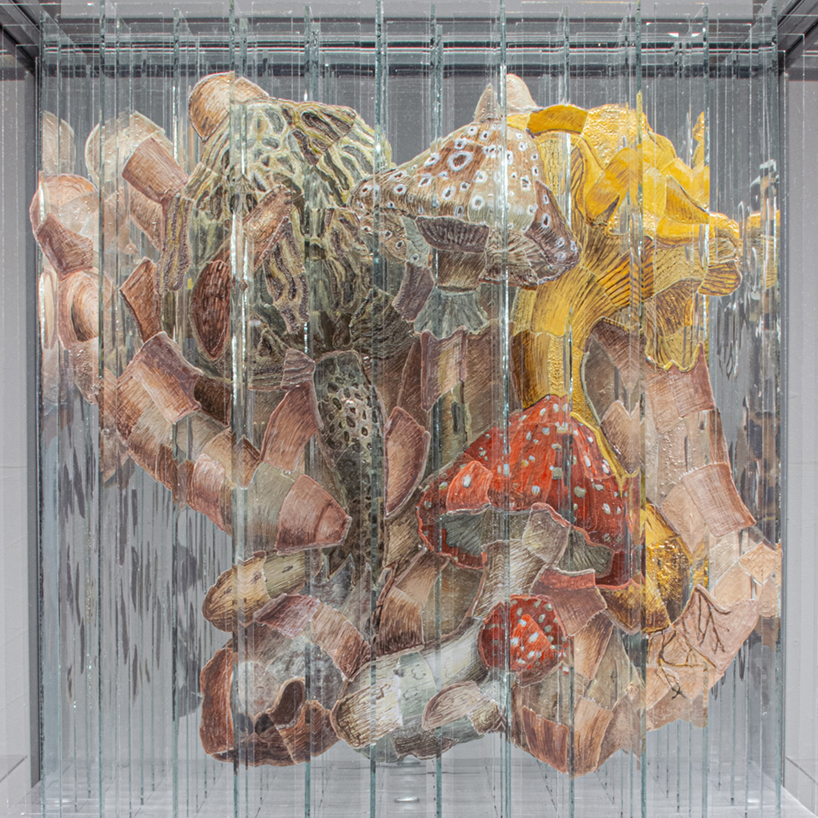 anamorphic installation by thomas medicus&nbsp;rotates into four shifting hand images - 3