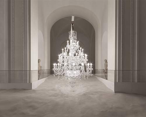 vasku & klug display preciosa chandeliers behind locked doors of sand