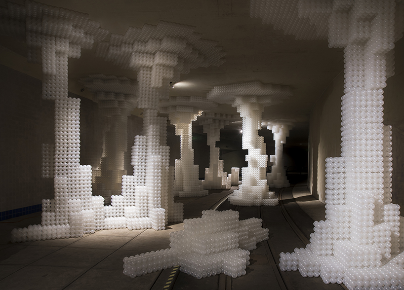hou de sousa builds interactive exhibit raise/raze inside abandoned trolley station