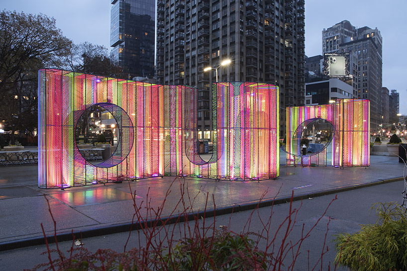 hou de sousa's iridescent ziggy installation opens in new york