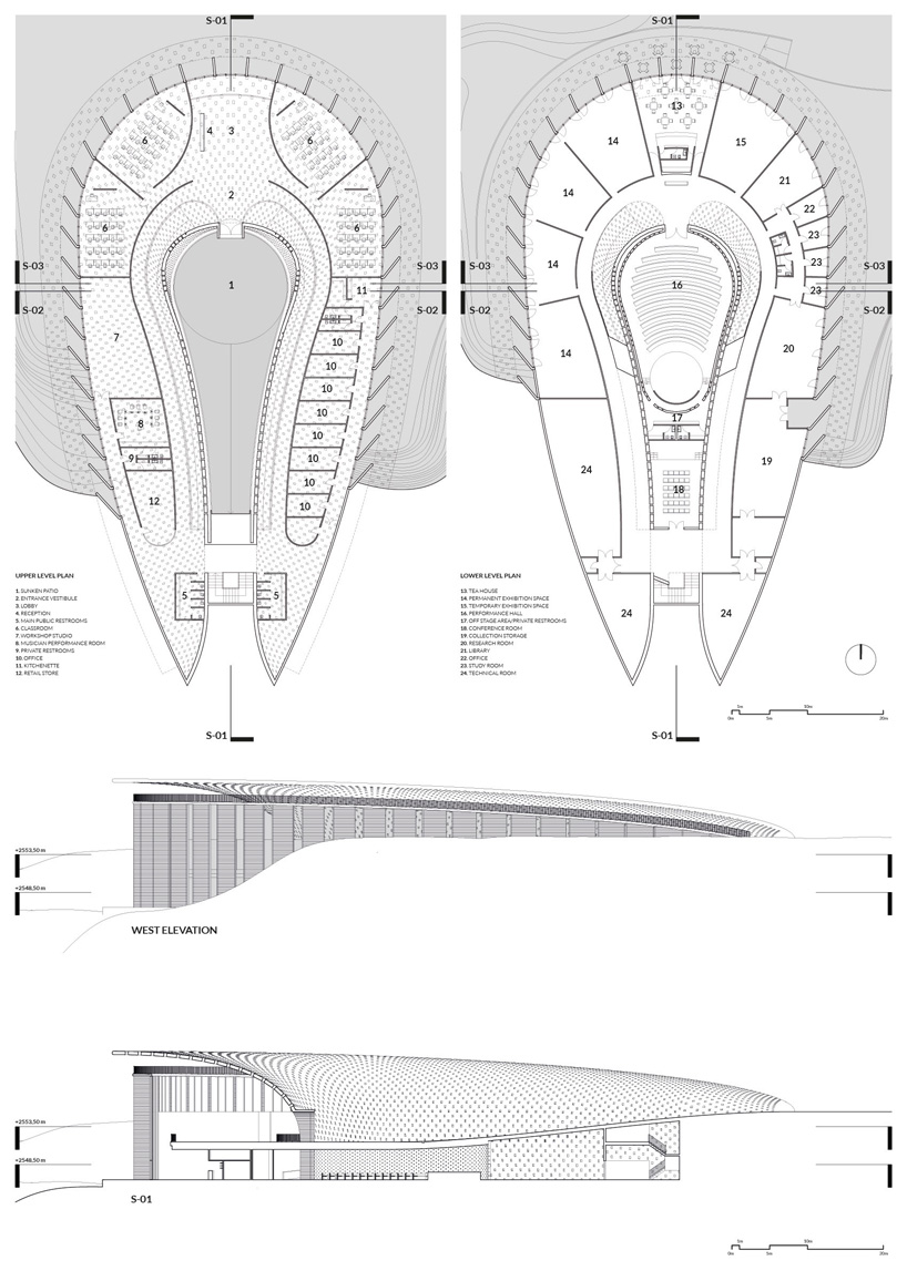 luca poian forms proposal for UNESCO bamiyan cultural center competition