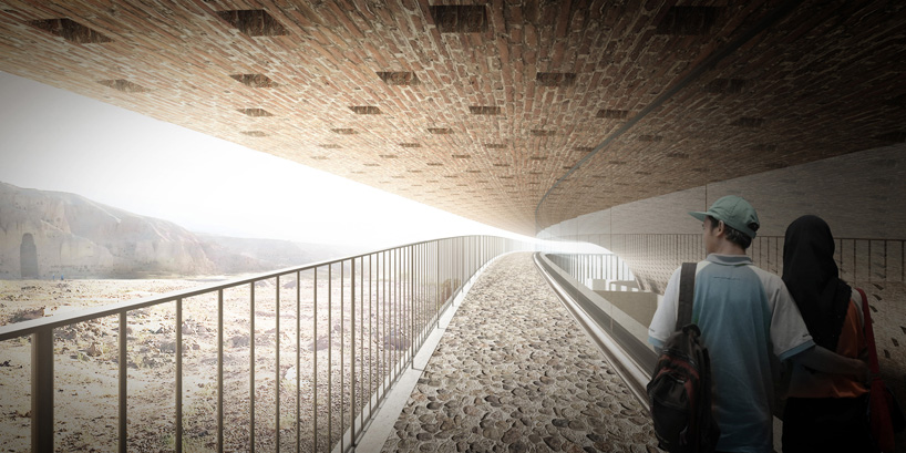 luca poian forms proposal for UNESCO bamiyan cultural center competition