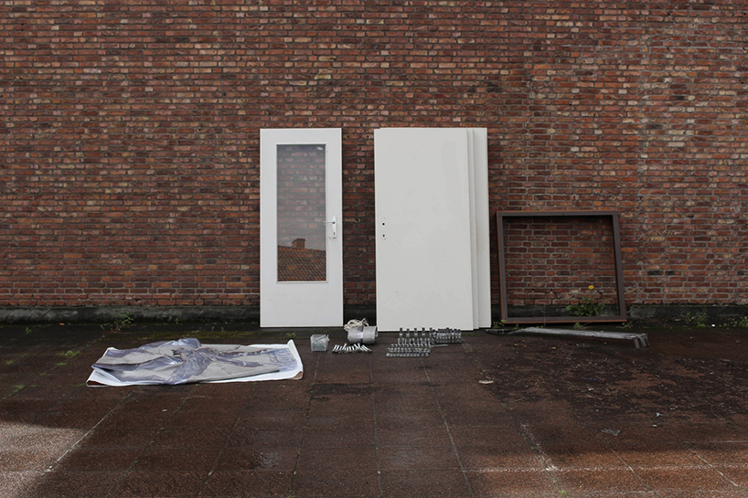 raphael coutin's re-place repurposes deconstructed materials for public spaces