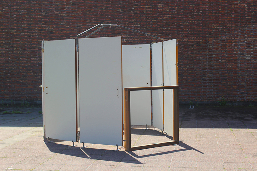 raphael coutin's re-place repurposes deconstructed materials for public spaces