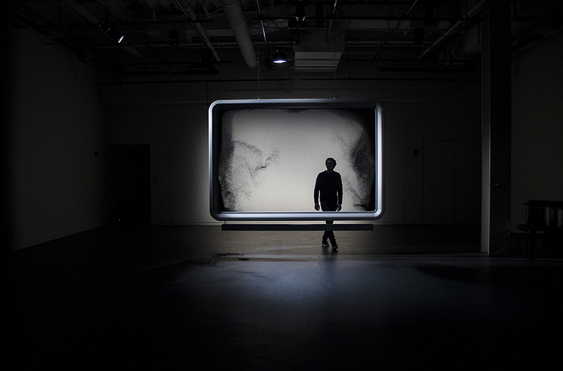 atom screen life in picoseconds exhibition le laboratoire designboom