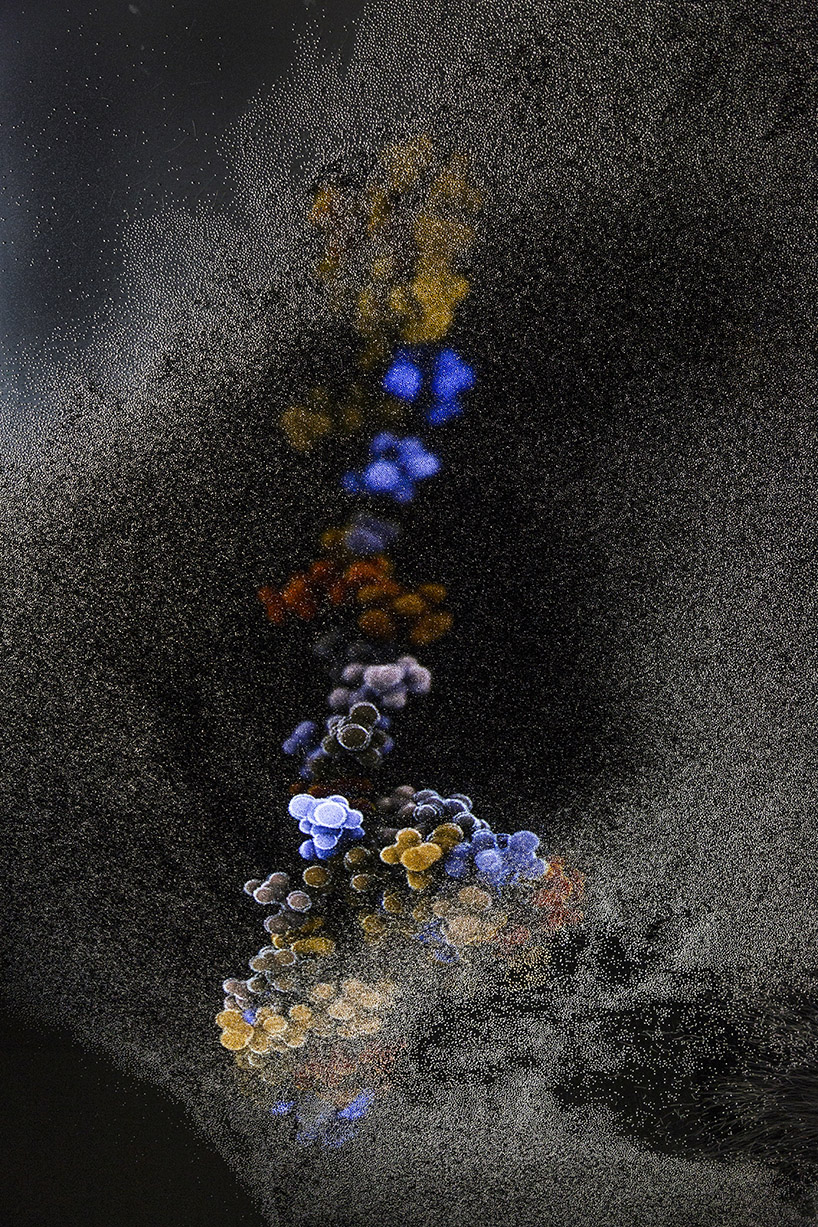 atom screen life in picoseconds exhibition le laboratoire designboom