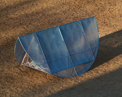 tato architects suspends arc tent somewhere between a hammock and a campsite