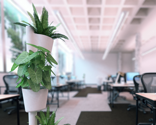 citysens by lúcid design agency is a hydroponic + self-watering vertical garden