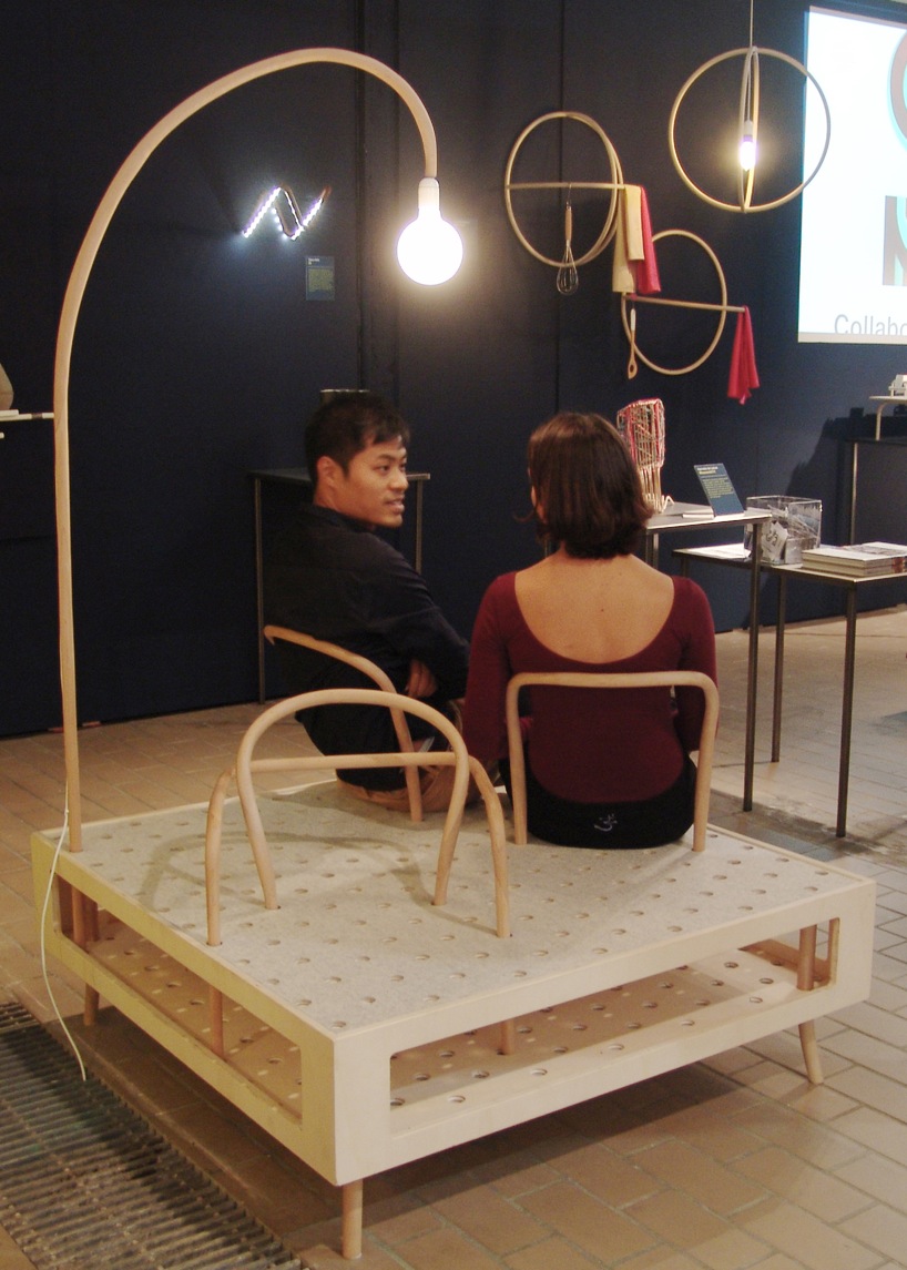 bindesign forms light + seat back modules for varied sitting arrangements
