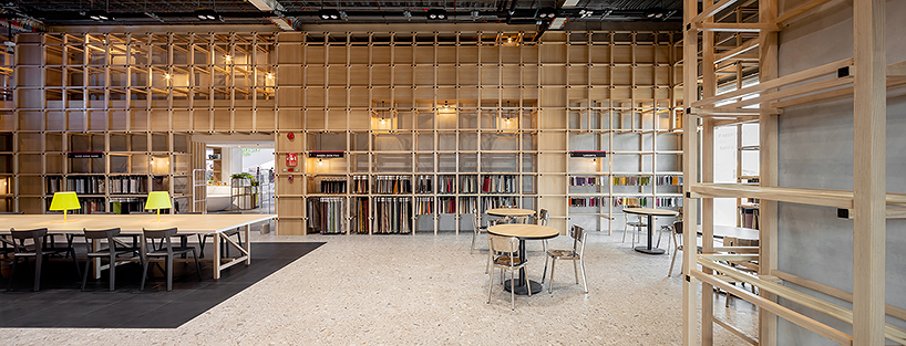 Onion's solid ash and plywood restaurant interior in Bangkok