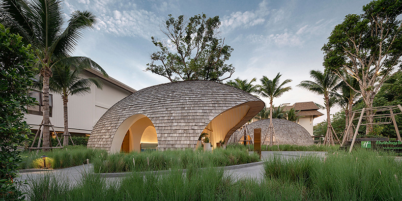 onion designs hotel's dome-shaped lobby in thailand