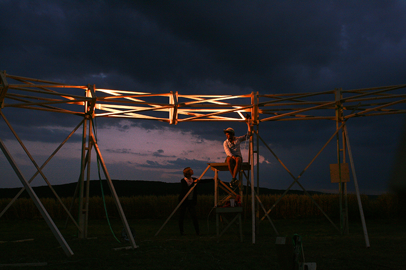 mazzocchio pavilion martial marquet nicolas polaert hello wood festival designboom mazzocchio pavilion martial marquet nicolas polaert hello wood festival designboom