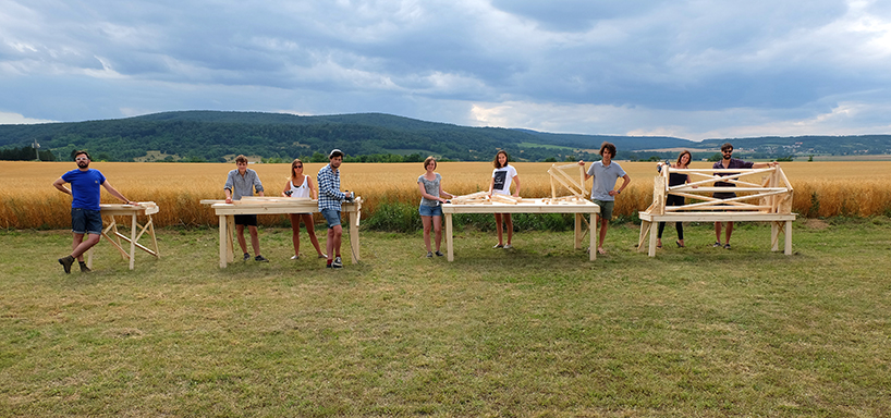 mazzocchio pavilion martial marquet nicolas polaert hello wood festival designboom