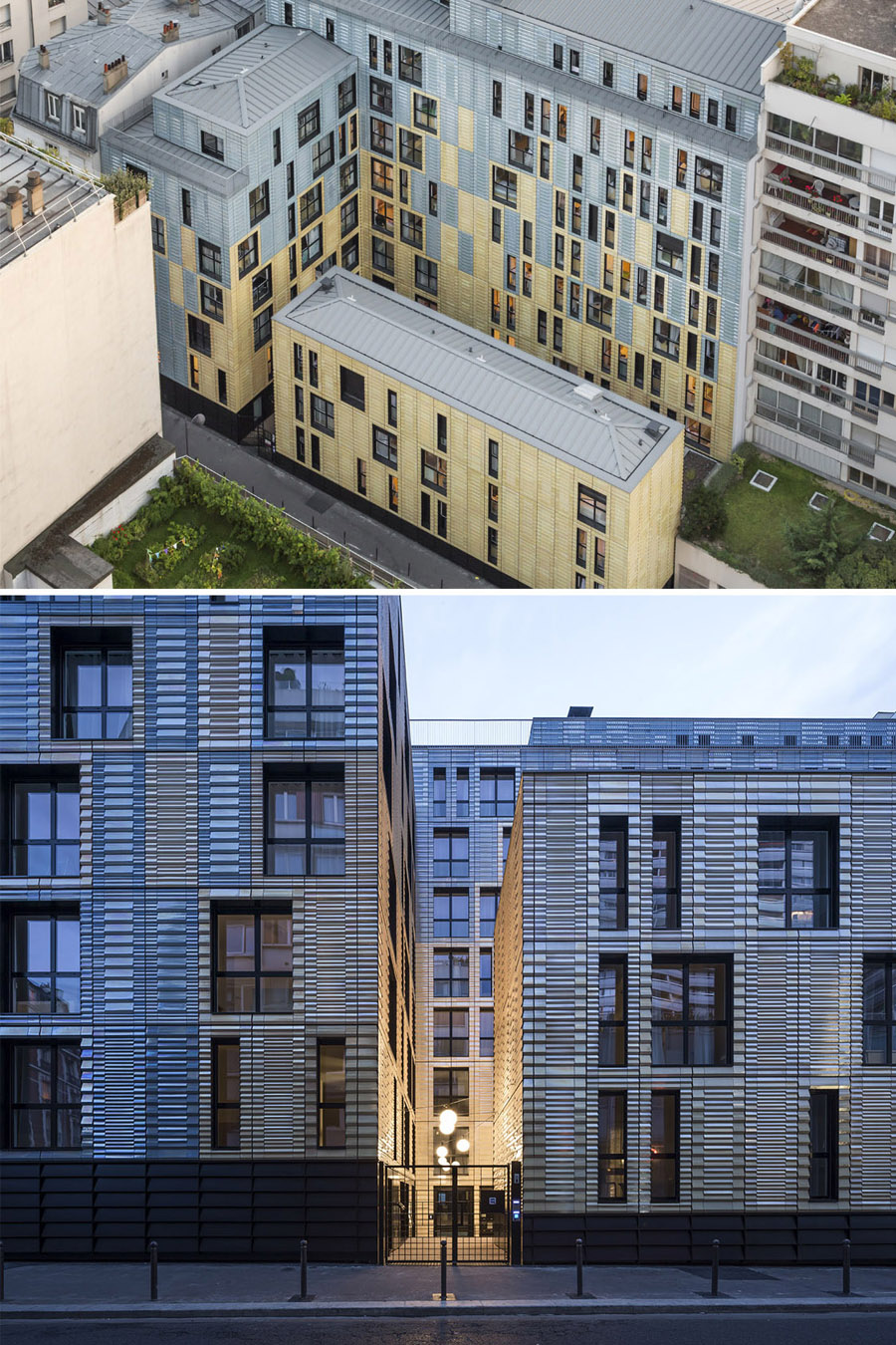 terracotta-clad social housing and restaurant in paris by PERIPHERIQUES