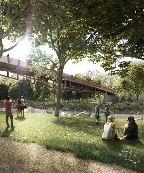 AZPML's winning bridge design mimics the ripples of the ticino river in switzerland