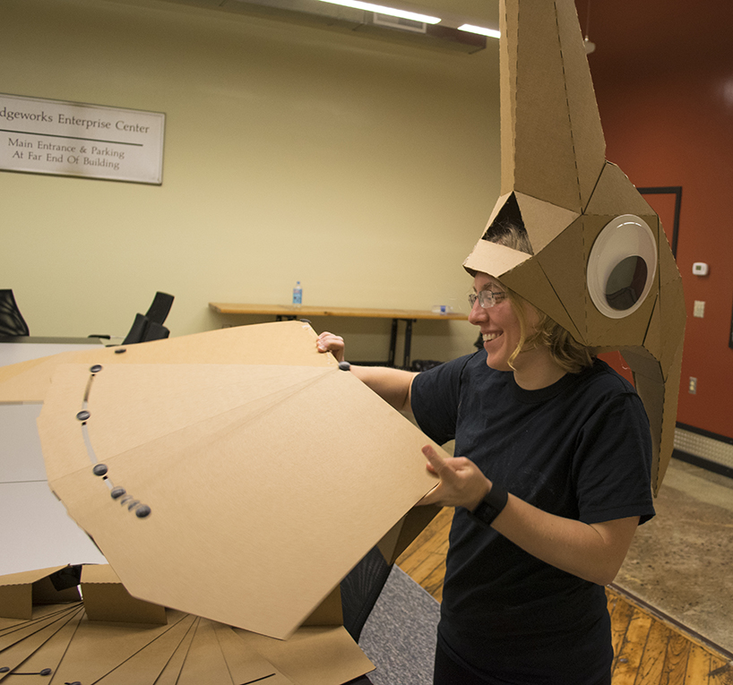 become a dinosaur with lisa glover's cardboard pterodactyls