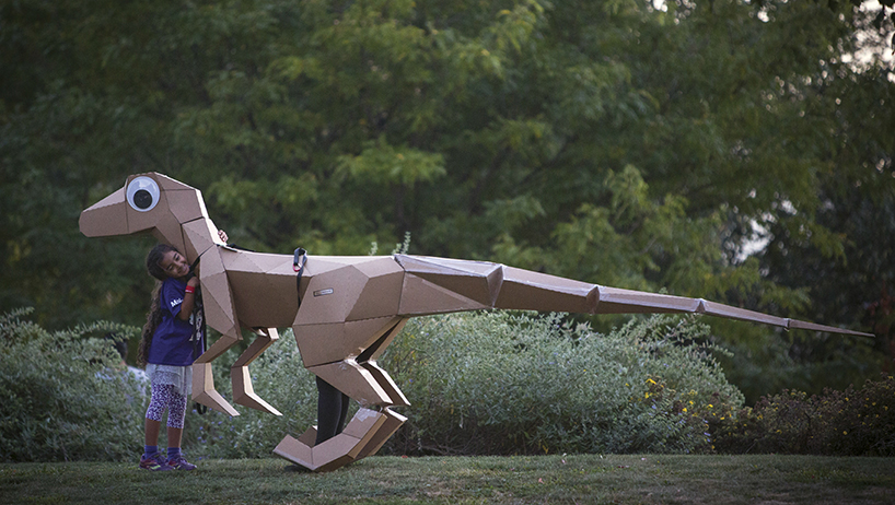 become a dinosaur with lisa glover's cardboard pterodactyls
