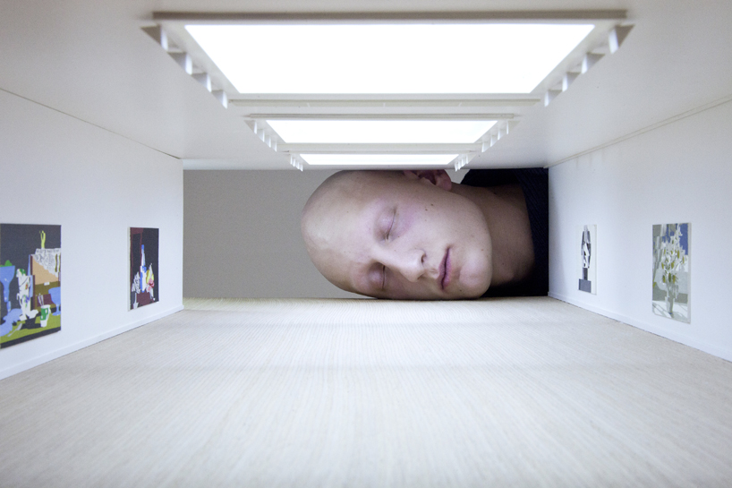 tezi gabunia creates surreal images of big heads inside famous galleries