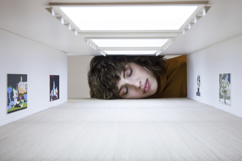 tezi gabunia creates surreal images of big heads inside famous galleries