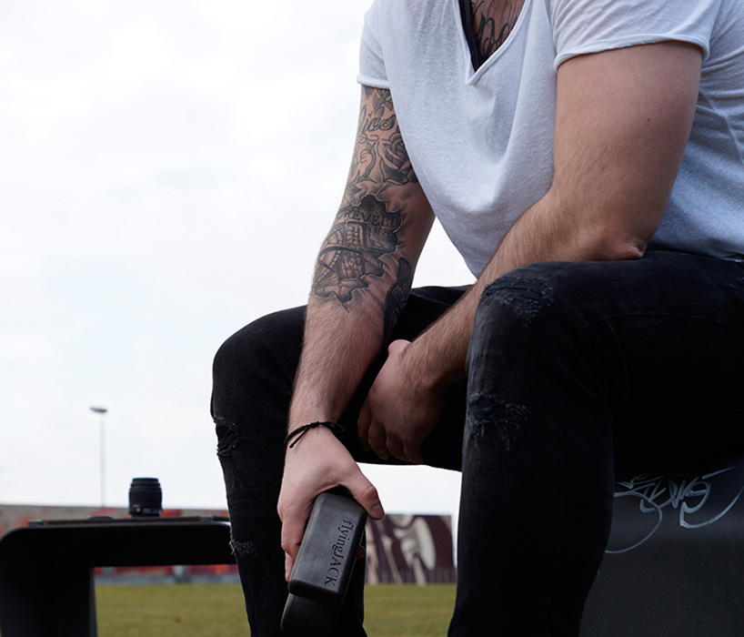 franky leering designs flyingJACK stainless steel bottle