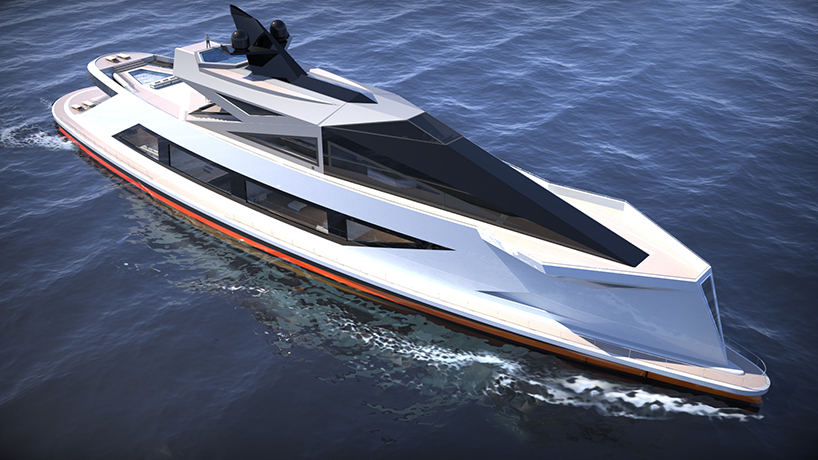 saturnia is a 328-foot long superyacht concept with its own private port designboom