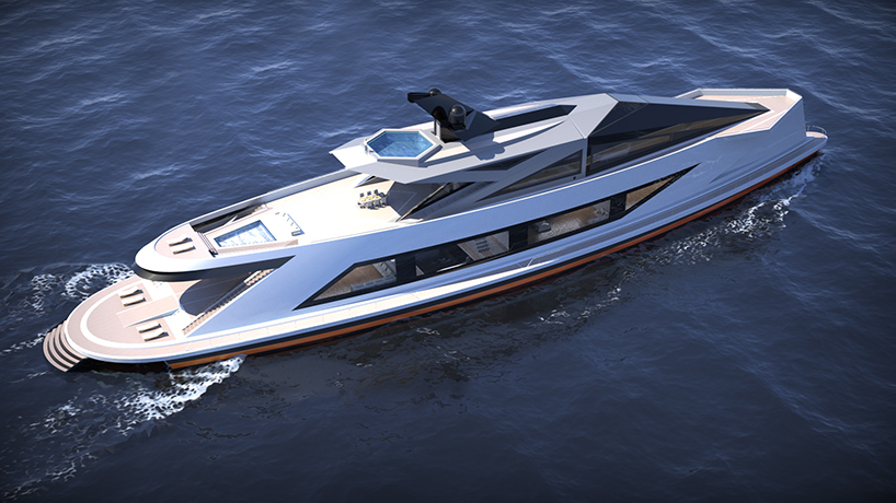 saturnia is a 328-foot long superyacht concept with its own private port designboom