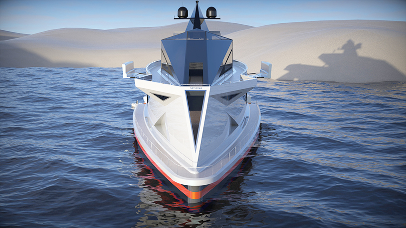 saturnia is a 328-foot long superyacht concept with its own private port designboom