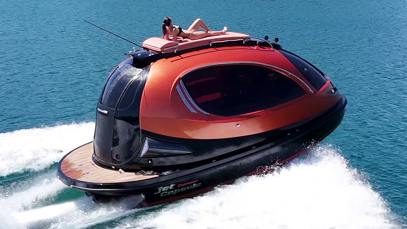 pierpaolo lazzarini's compact hyper-sport yacht offers more power and comfort on water