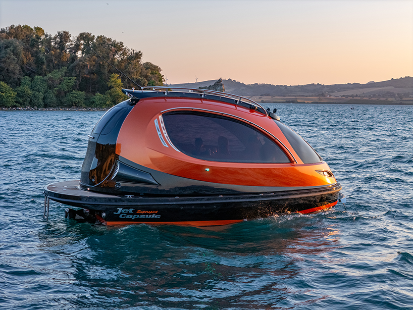 pierpaolo lazzarini's compact hyper-sport yacht offers more power and comfort on water